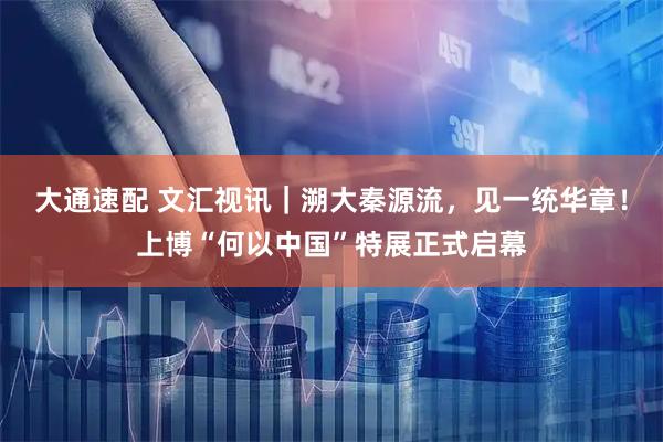 大通速配 文汇视讯|溯大秦源流,见一统华章!上博“何以中国”特展正式启幕